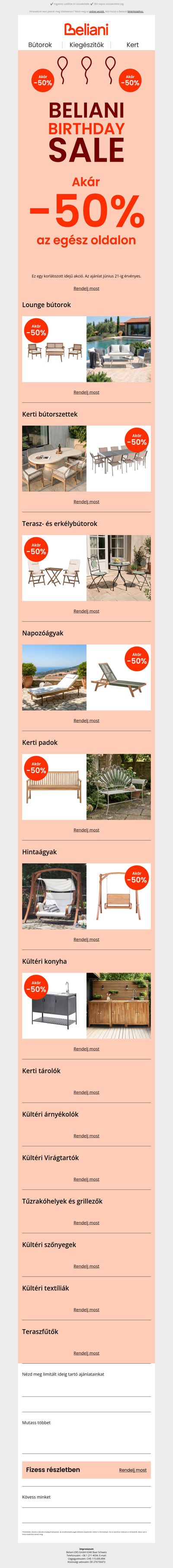 17. születésnapi akció: akár 50% kedvezmény az egész oldalon 🔥