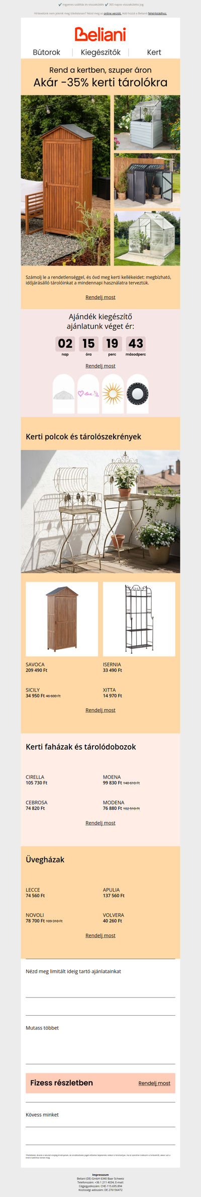 Rend a kertben, szuper áron: akár -35% kerti tárolókra 🌿