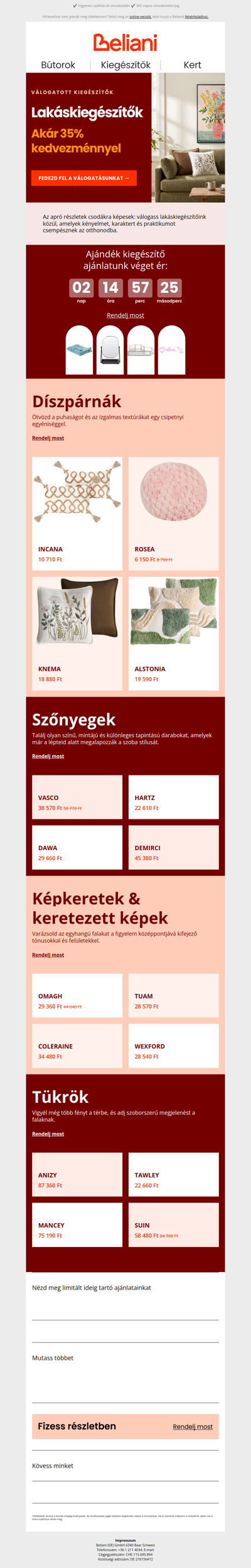 Utolsó simítások: akár -35% lakáskiegészítőinkre ✨
