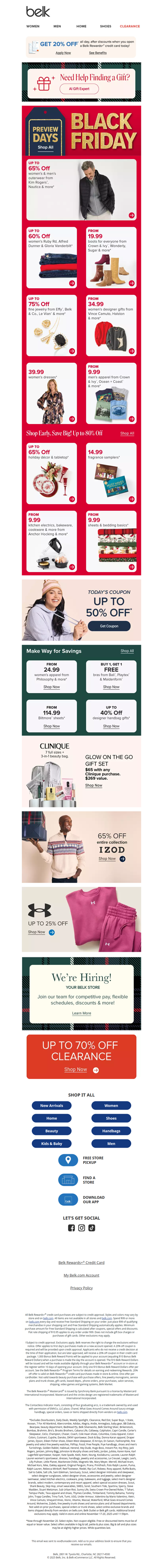 Up to 75% off 🎁 Save on gifts in apparel, jewelry, shoes, home & more