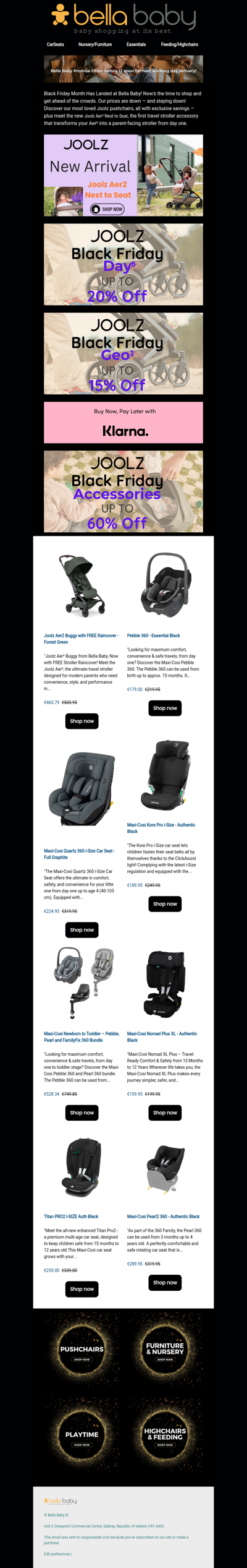 🖤 BLACK FRIDAY OFFERS ALL THINGS JOOLZ  & CAR-SEATS🖤