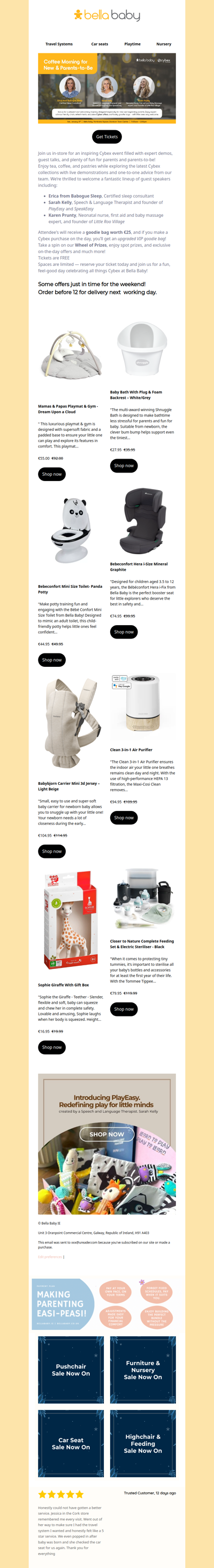 Join us for a Cybex Platnuim Event at Bella Baby