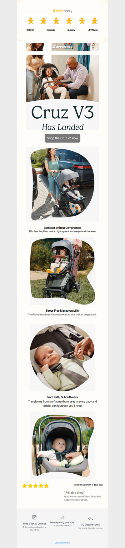 UPPAbaby Cruz V3 is here at Bella Baby