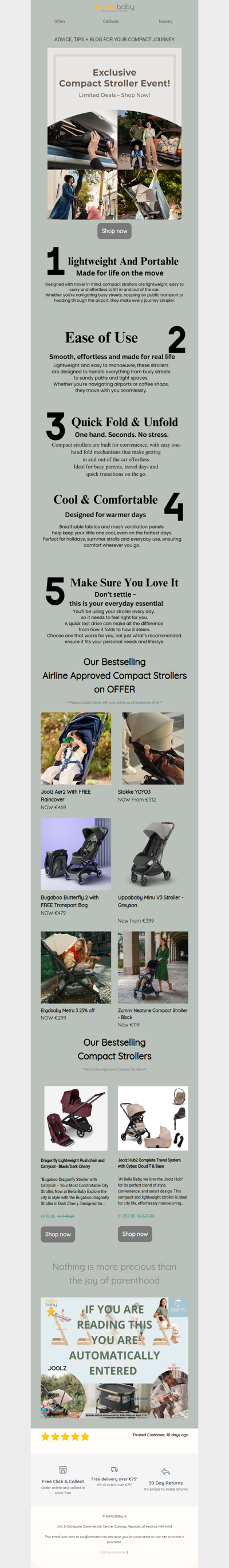 🌞✈️ Get Holiday ready with our Compact Stroller Sale  💛