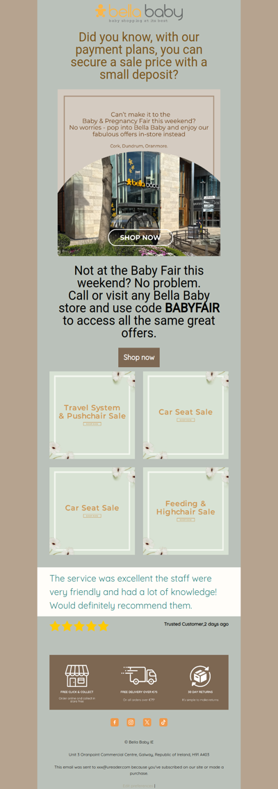 Baby Fair deals! Discount Code Inside NOW