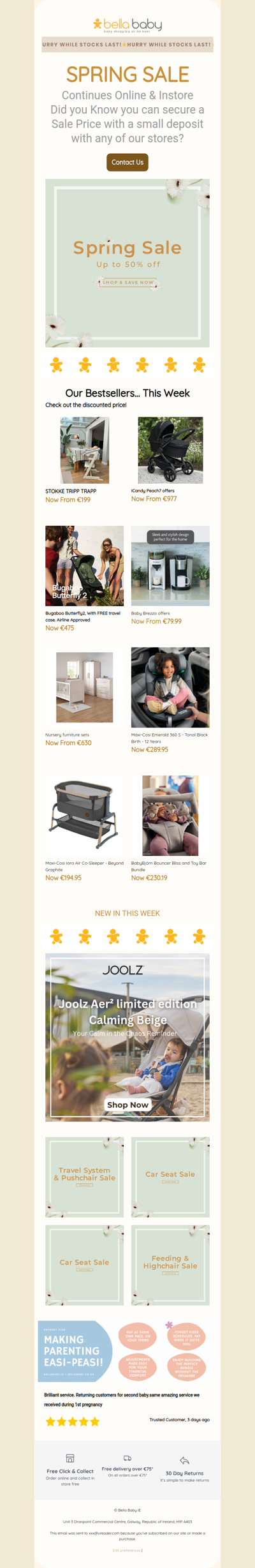 💛 Spring Sale continues online and In-store