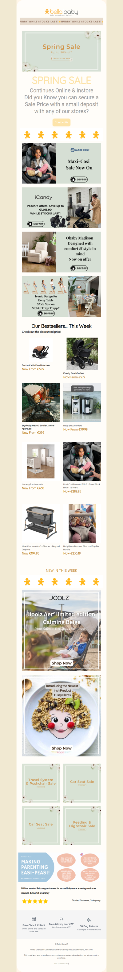 💛 Spring Sale continues online and In-store