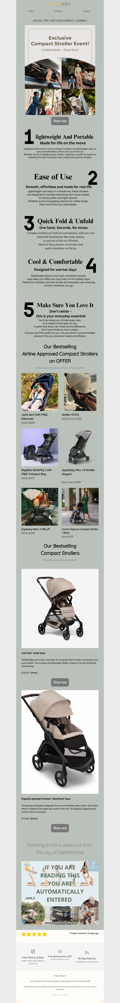 🌞✈️ Get Holiday ready with our Compact Stroller Sale  💛