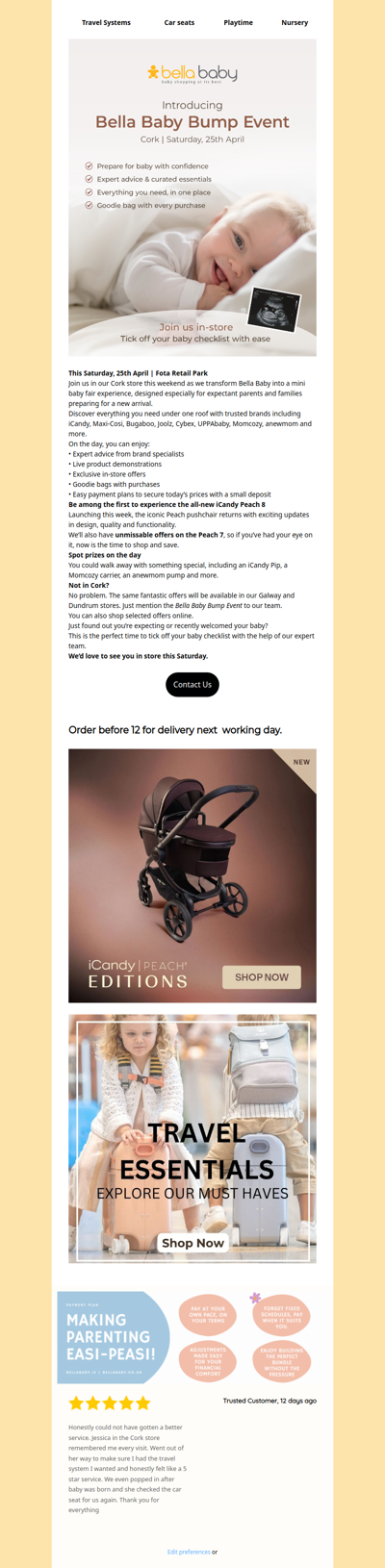 Cork this Saturday 💛 Your Baby Bump Event Invitation