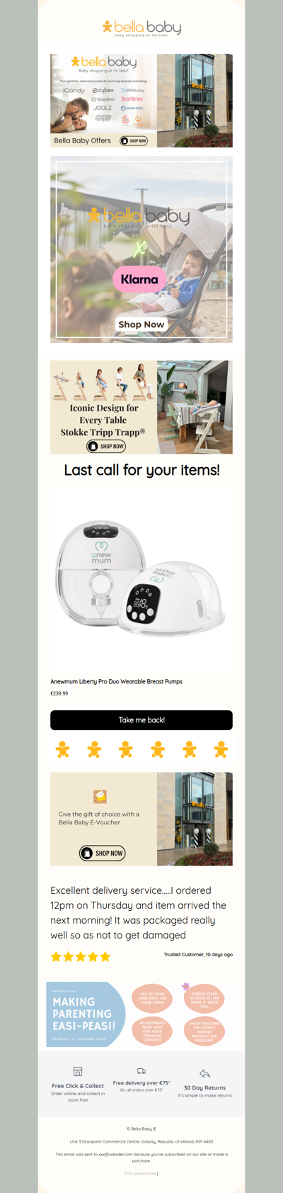 Last call for your items!