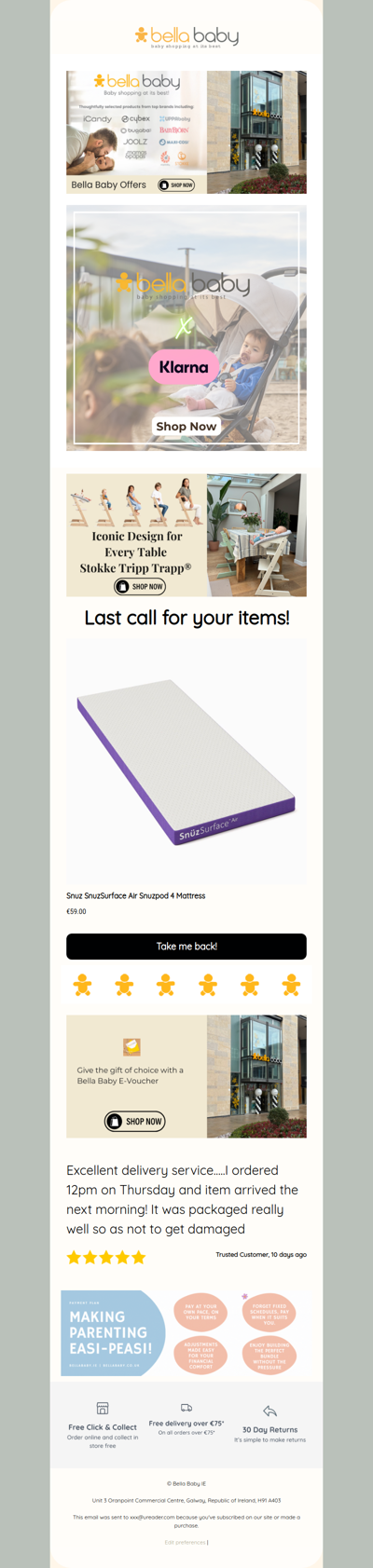 Last call for your items!