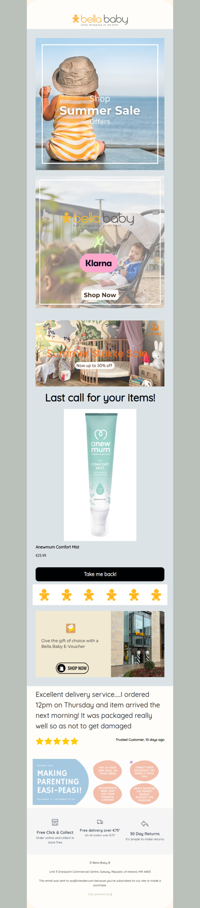 Last call for your items!