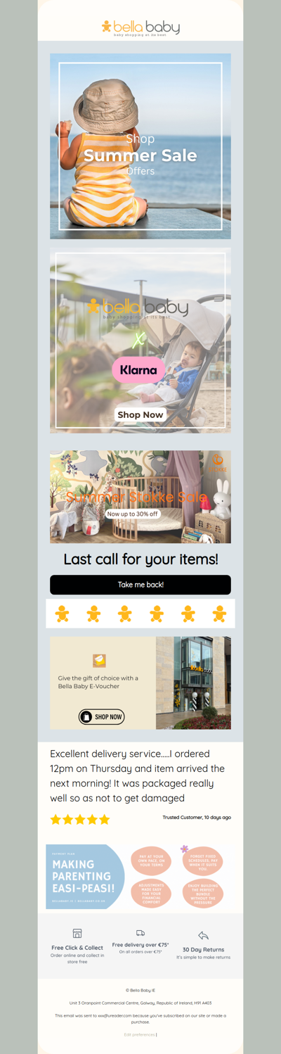 Last call for your items!