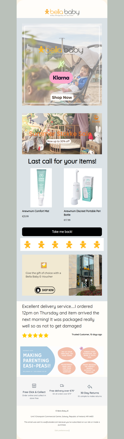Last call for your items!
