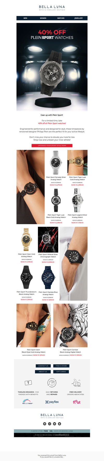 40% Off all Plein Sport Watches! 🐯⌚️