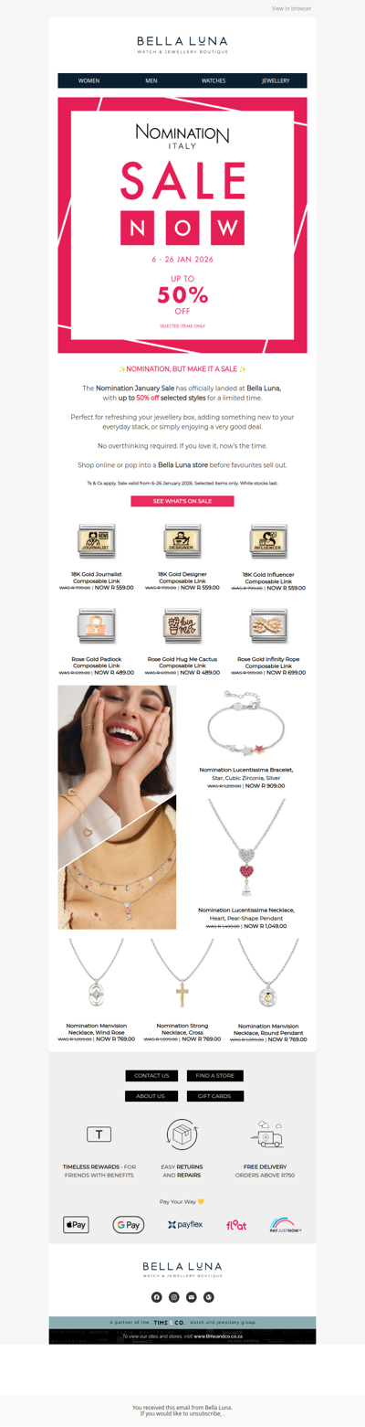 Nomination Sale Now On ✨ Up to 50% off