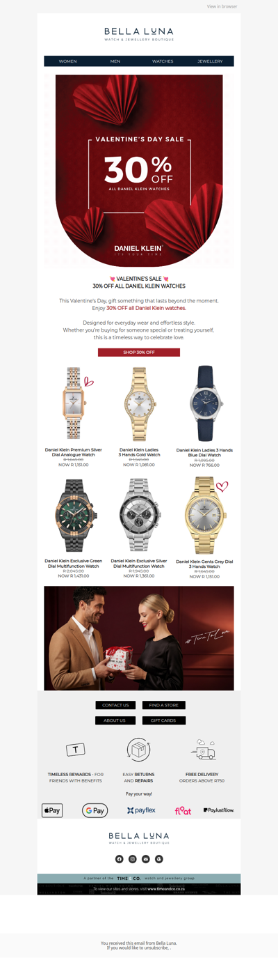 💖 30% Off Daniel Klein Watches this Valentine's! 💖