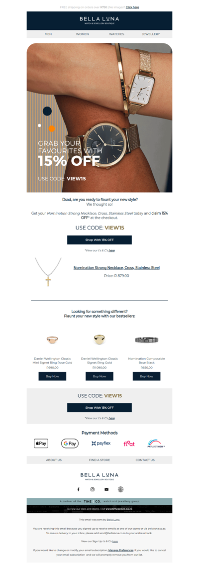 Get your favourites with 15% OFF!