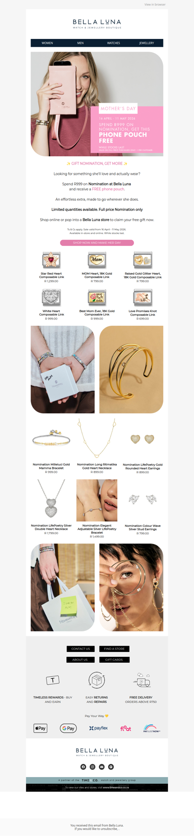 FREE pouch with Nomination this Mother's Day ♥️