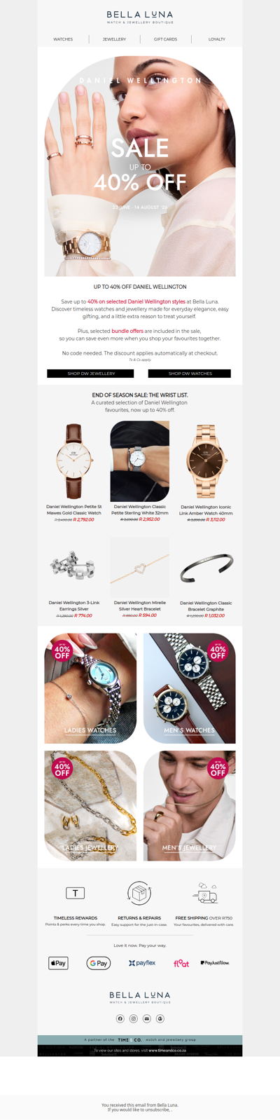 Daniel Wellington: Up to 40% Off✨