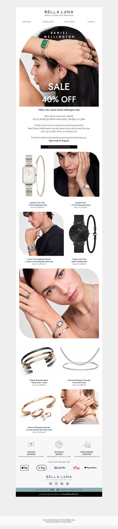 dsad✨ Time’s nearly up: 40% OFF Daniel Wellington⏱️