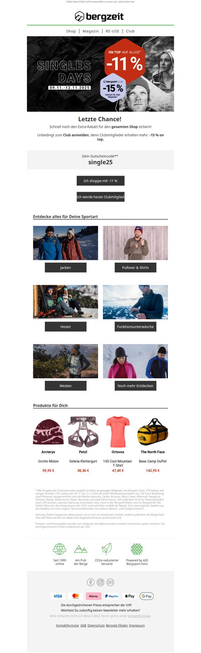 Reminder! Hole Dir Deine -11 % on top auf alles 🤩