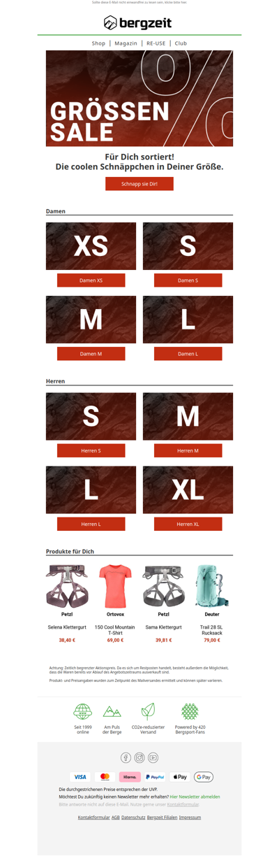 XXL-Rabatte im Größensale💥