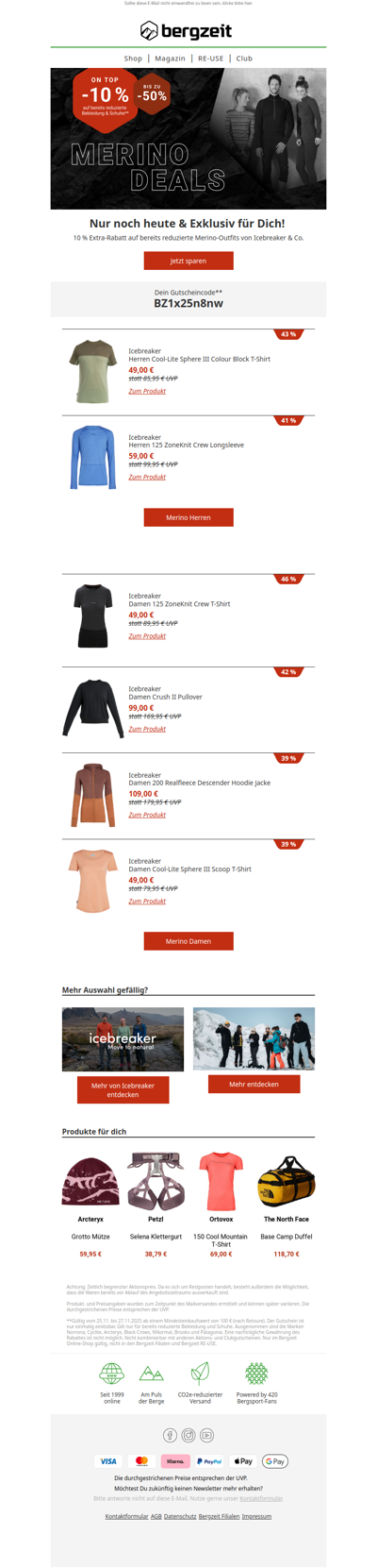 Dein Merino Hammerangebot! Bis zu -50 % 🐏