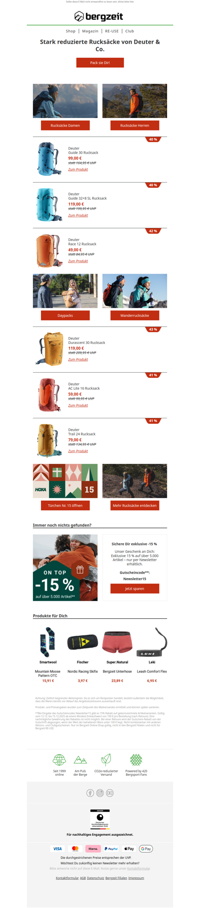 Alles dabei mit Deuter 🎒 - jetzt zum Hammerpreis!