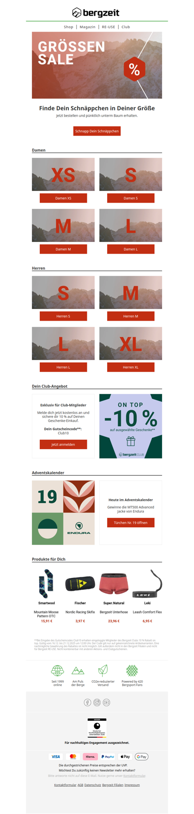 XXL-Rabatt im Größensale 💥