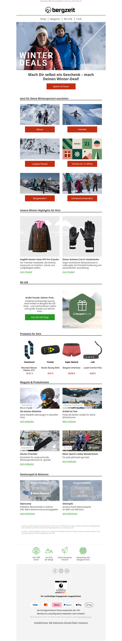 Winter-Deals! Spare bis zu 50 %. 🎉