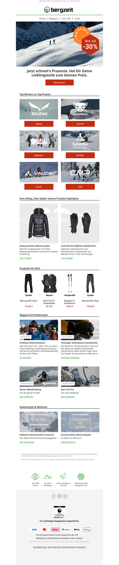 Winter Sale gestartet! Spare bis zu 30 %. ❄️