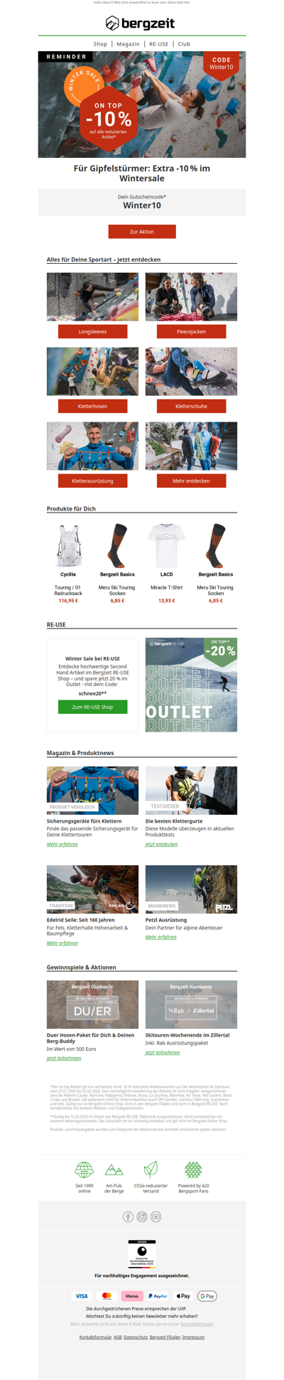 Reminder! -10 % on top sichern. 💰