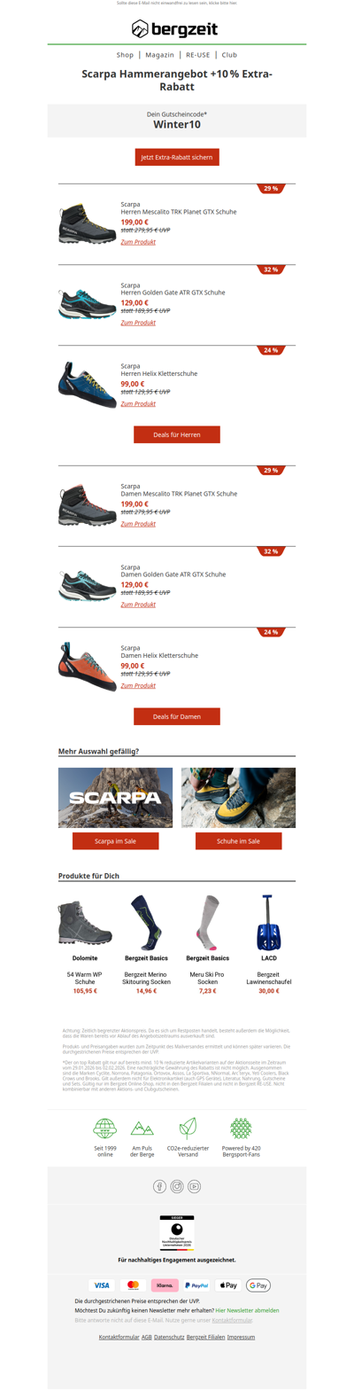 Scarpa Hammerangebot +10 % on top 🤩