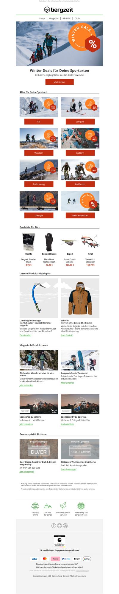 Bis  zu -50 % im Winter Sale sparen! ❄️