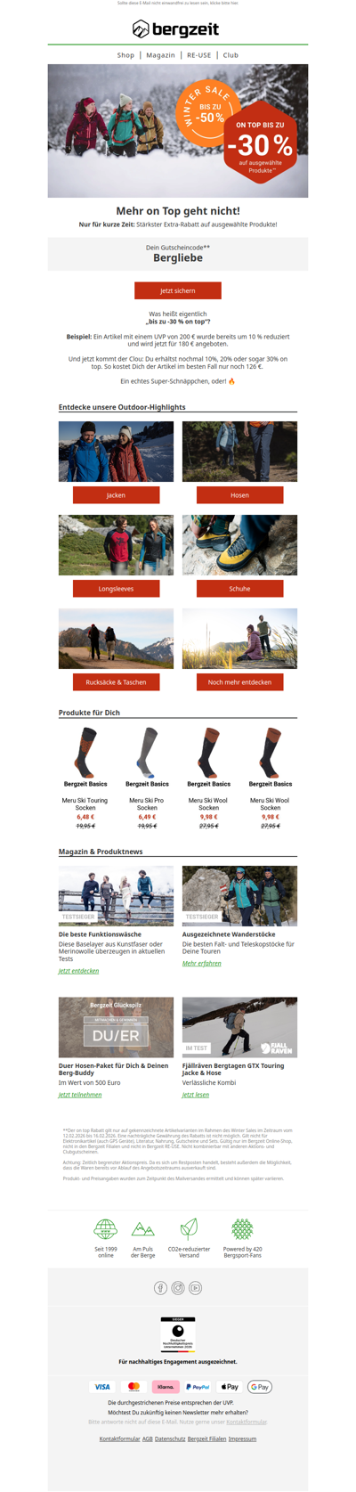 Bis zu 30 % Gutschein on top – mehr geht nicht! 💯