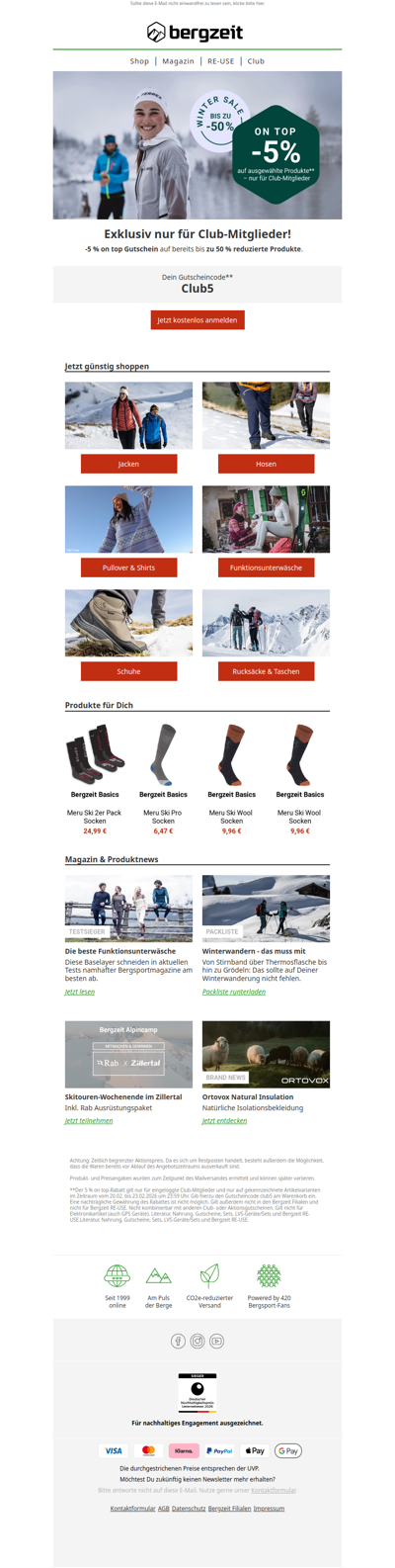 Lust auf -5 % on top im Winter Sale? ❄️