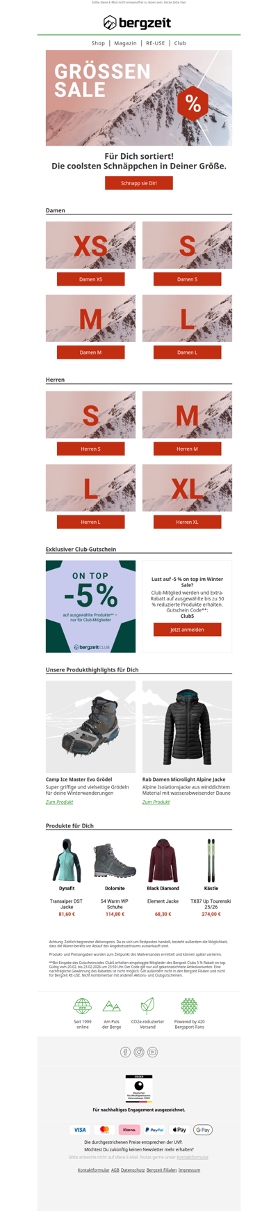 XXL-Rabatte im Größensale💥