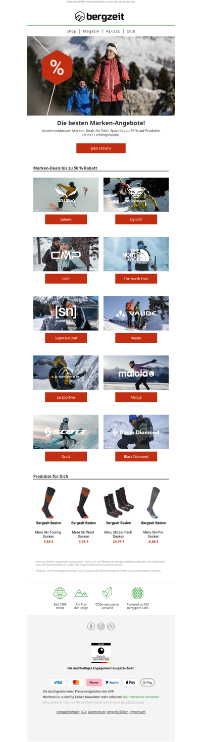 Unsere Outdoor-Favoriten im Angebot 💰