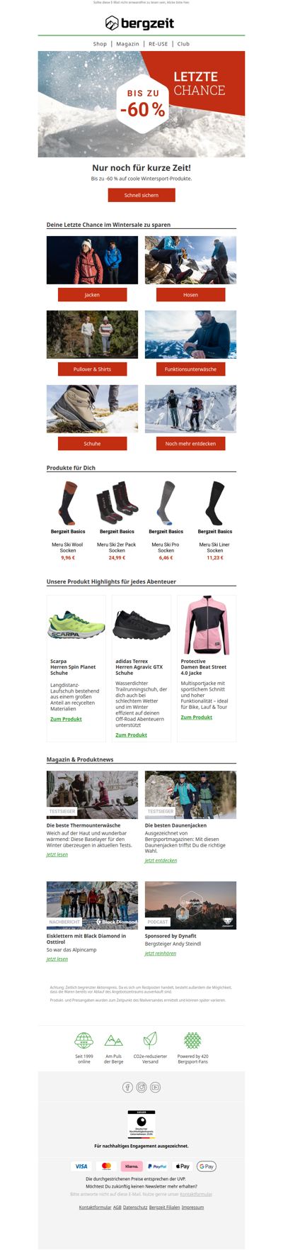 Letzte Chance! Noch bis zu -60 % im Winter Sale.❄️