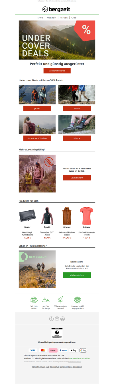 WOW! Bis zu -50 % auf ausgewählte Artikel.🎉