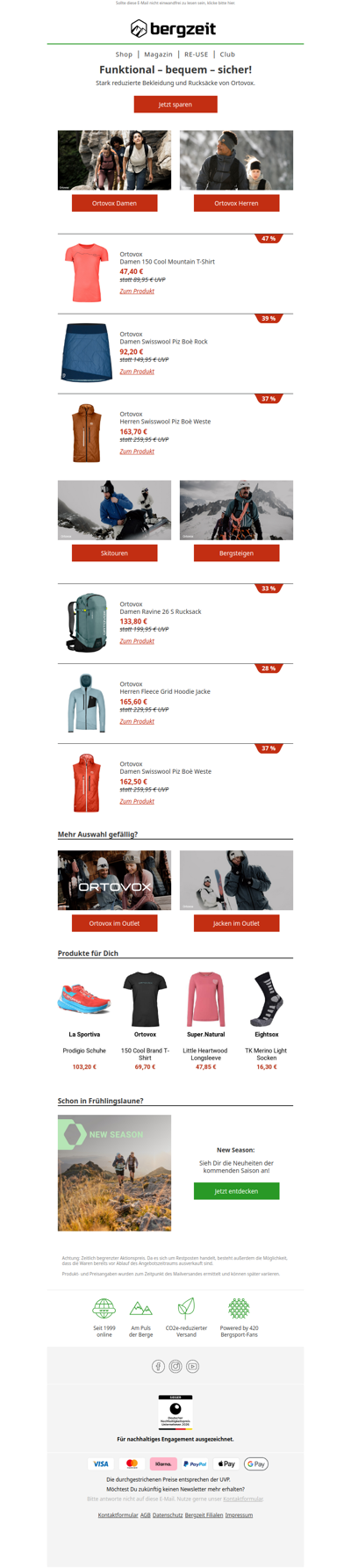 Ortovox Hammerangebot! Bis zu 47 % sparen.💰