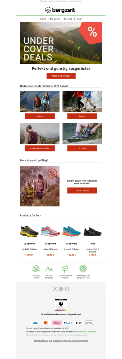 WOW! Bis zu -50 % auf ausgewählte Artikel.🎉