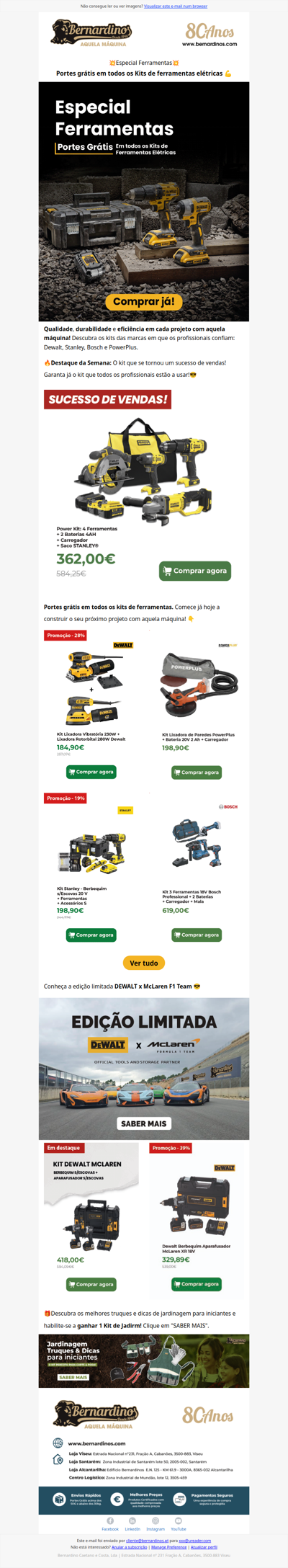 Oferta especial na compra de kits de ferramentas elétricas!🎁