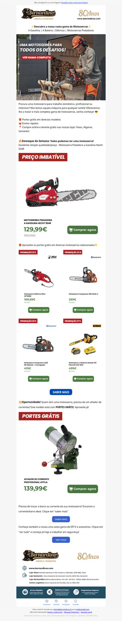 Procura uma motosserra? Nós temos a perfeita para si!😄