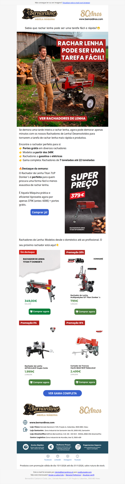 Lenha pronta em minutos!⏰