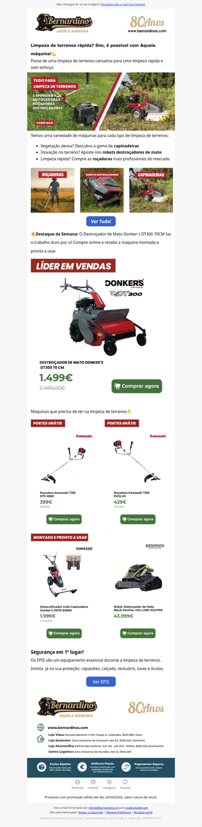 Tudo para a limpeza rápida de terrenos!💪