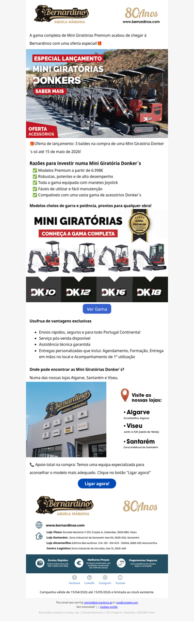 🚧Novas Mini Giratórias Donker´s