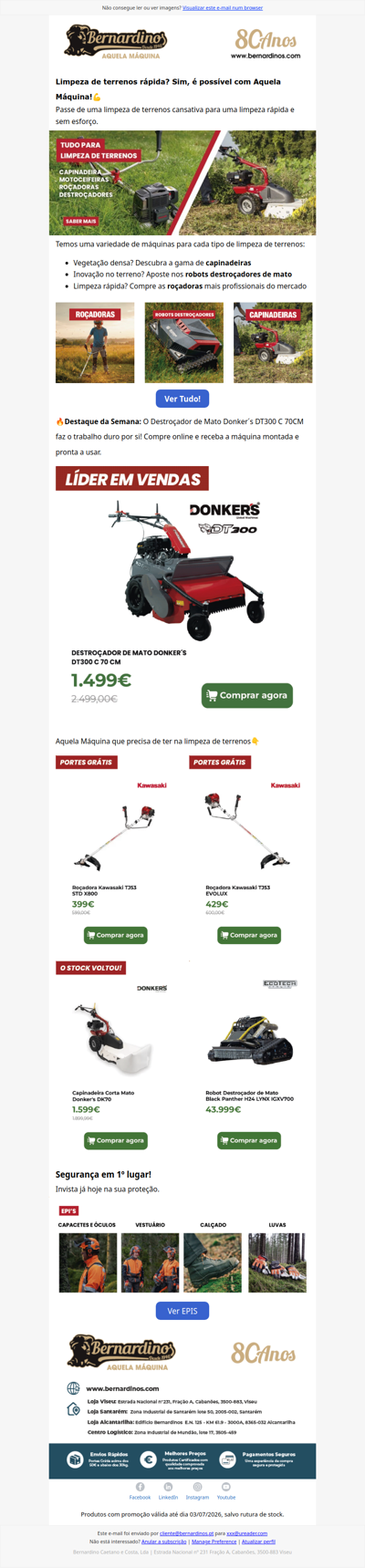 Tudo para a limpeza rápida de terrenos!💪
