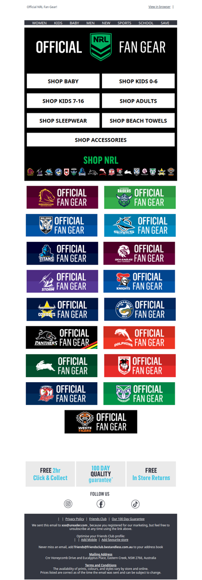 Show Your NRL Team Pride 🏉